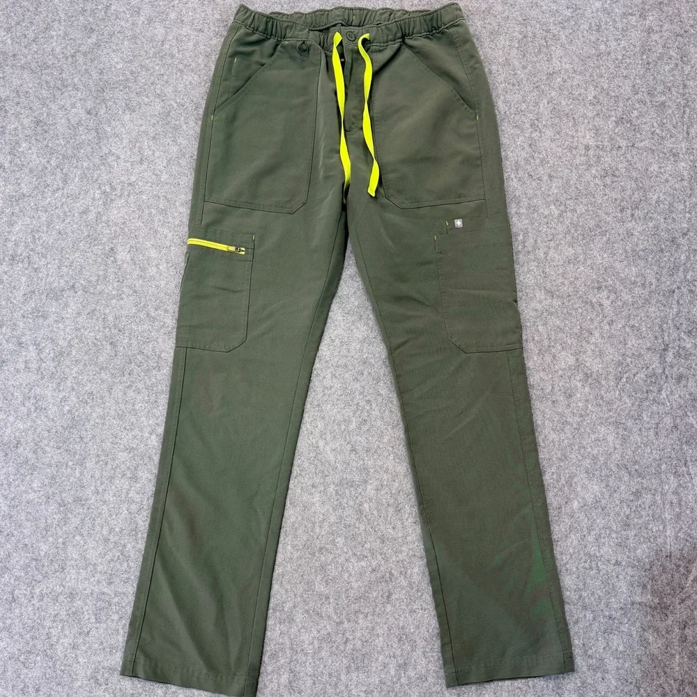 Figs Technical Collection Green Cairo Cargo Scrub Pants Men's Size Small
